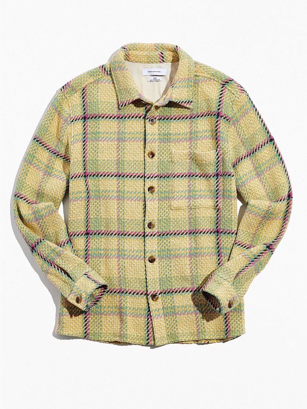 Urban outfitters yellow plaid shacket